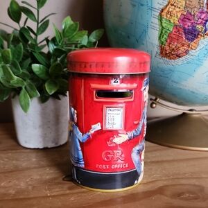 Churchill's Post Box Tin Coin Bank